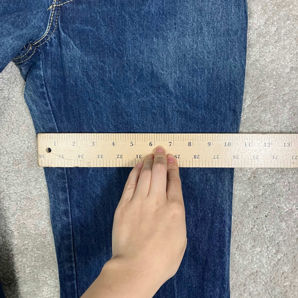 Vintage 70s Blue Denim Jeans Mens Made in USA Scovill Zip Retro Fits 30x31 - Picture 12 of 14